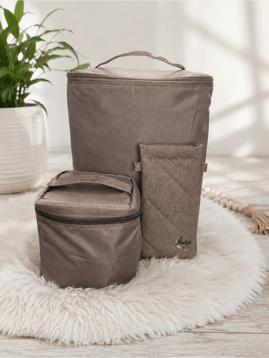 LUG Handbags - Lug 3ps Dolly/ Box Top / Raft in Sand Taupe